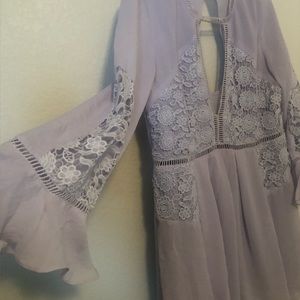 Flowy lavender lace dress